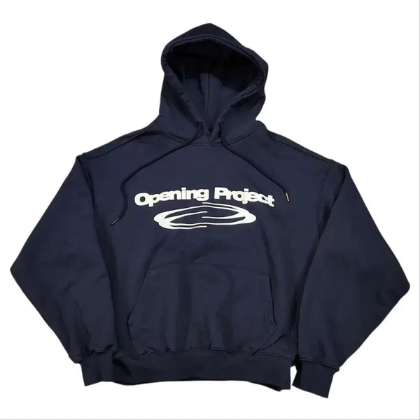 [BUNJANG] Opening Project Logo Hoodie Navy S / 오프닝프로젝트 후드티 네이비 S