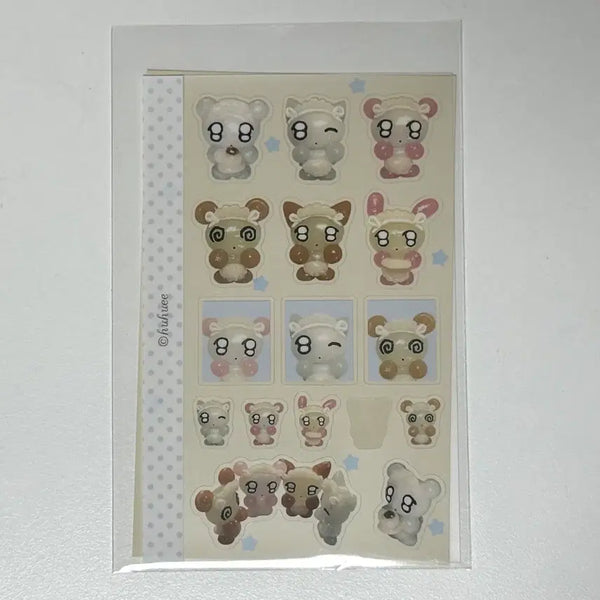 [BUNJANG] HooHoo E Tiny Maid Sticker Ttibu Seilfe / 중고 후후이 타이니 메이드 스티커 띠부 서일페