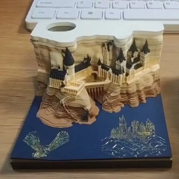 [BUNJANG] Harry Potter Hogwarts Castle 3D Pop-Up Memo Pad / (새상품) 해리포터 뜯어쓰는 호그와트 성 메모지 3D입체종이