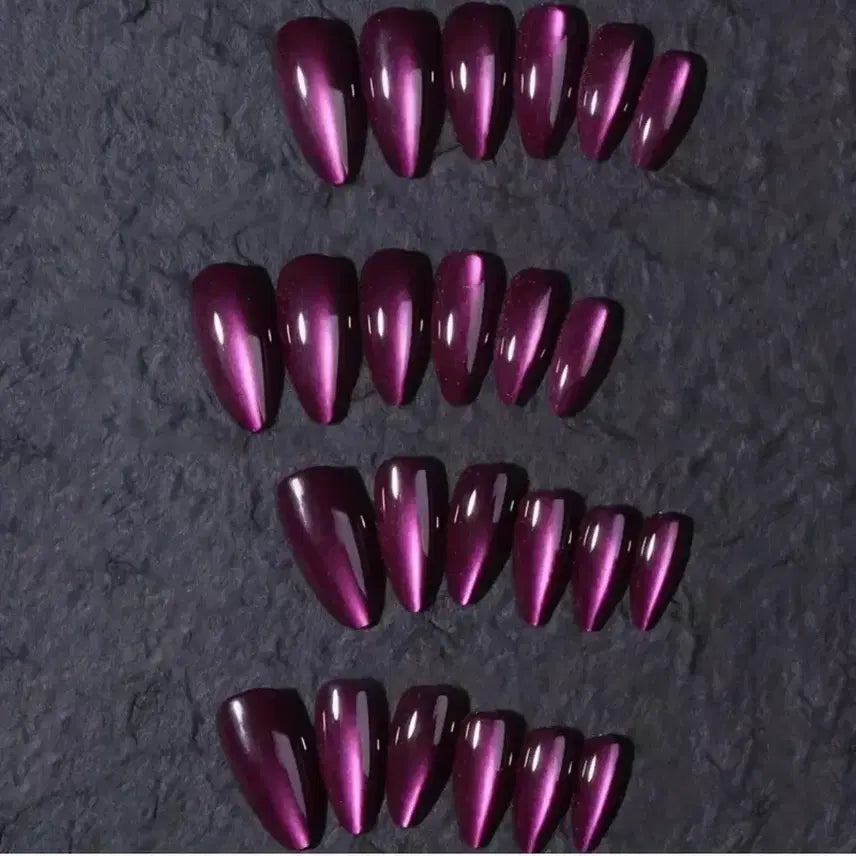 [BUNJANG] Purple Nail Tips Set (24 pcs) / 새상품 보라색네일팁 24개 테무 타오바오 알리