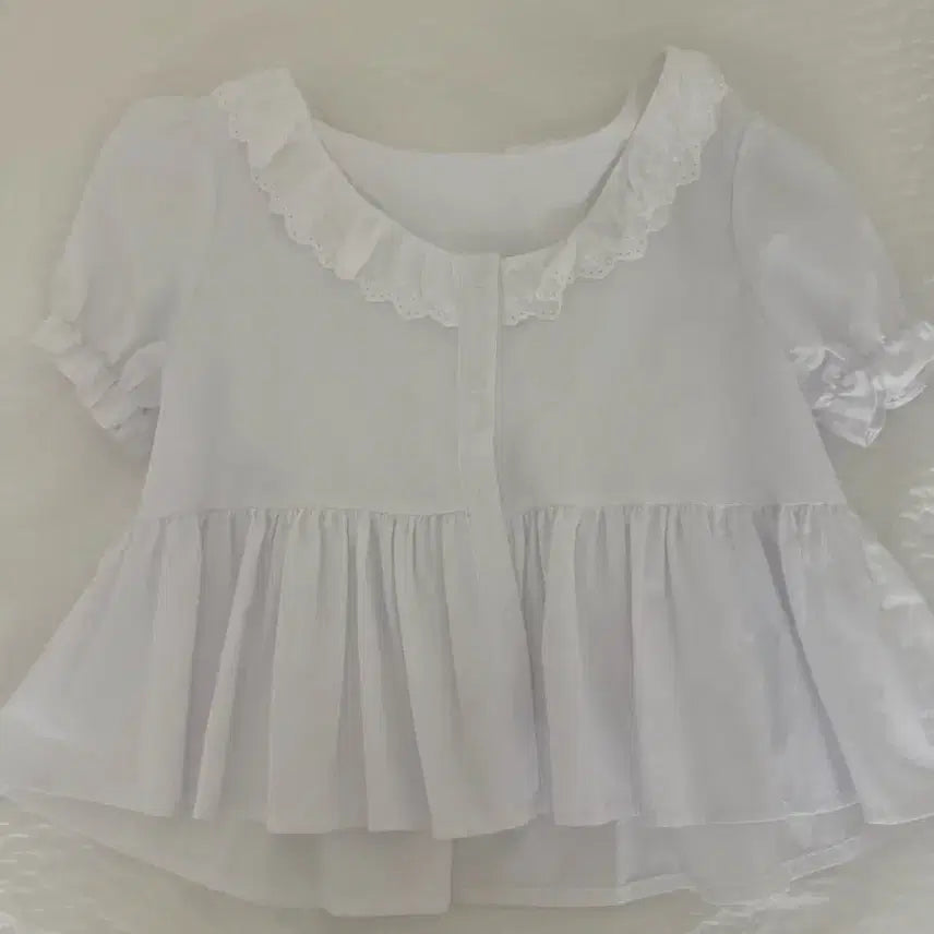 [BUNJANG] Short Sleeve Blouse / 반팔 블라우스 새상품
