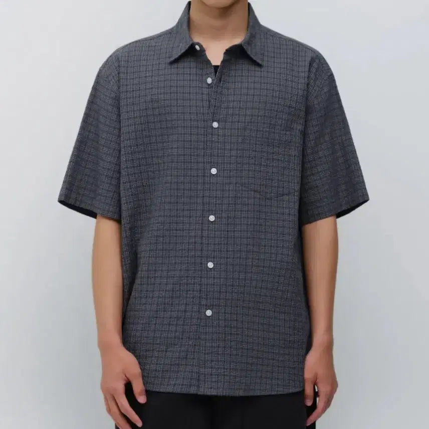 [BUNJANG] Unbranded Relaxed Seersucker Short-Sleeve Shirt XL / xl) 무탠다드 릭렉스드 시어서커 반팔 셔츠