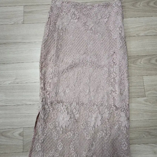 [BUNJANG] Indie Pink Lace Midi Skirt / 인디핑크 레이스 미디스커트