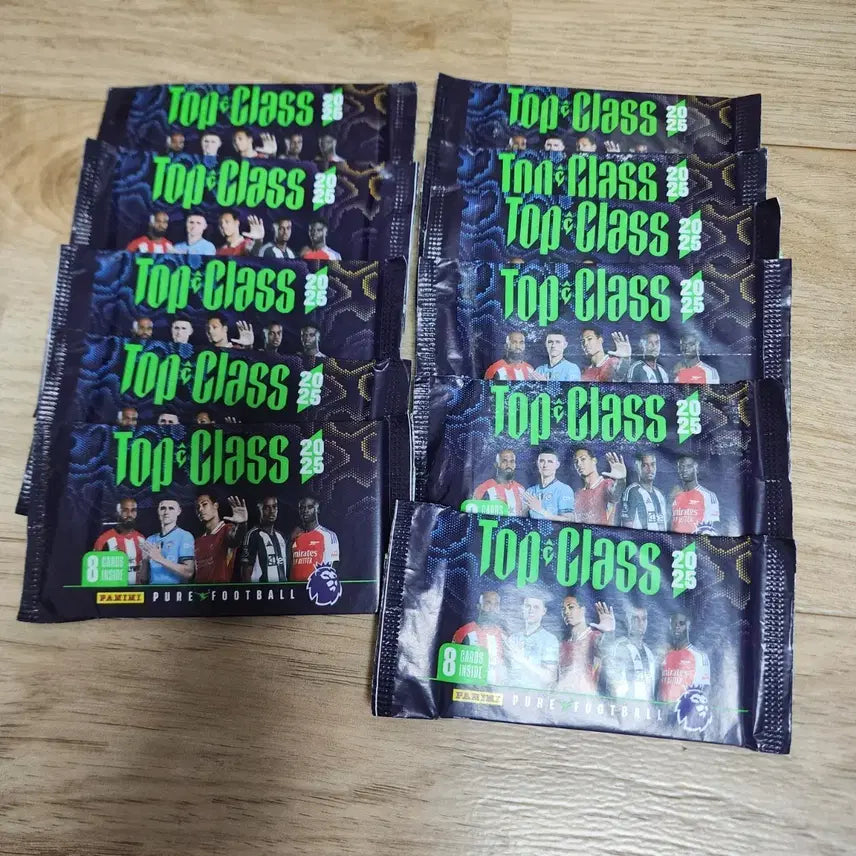 [BUNJANG] Panini Top Class 2025 Soccer Cards Bundle Set (11 Sealed Packs + 5 Bonus Packs) / 파니니 탑클래스2025 미개봉11팩 일괄+서비스5팩
