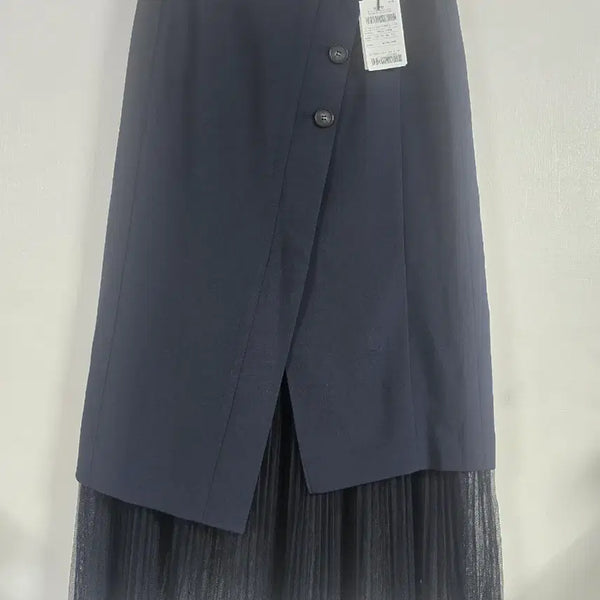 [BUNJANG] SI (Shinwon) Navy Pleated Skirt (Size 55) / 새상품))Si (신원)블리츠레이스 스커트  55