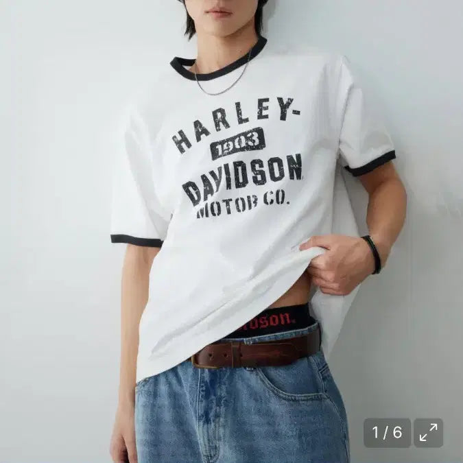 [BUNJANG] Harley-Davidson 1903 Ringer T-Shirt Size S / 할리데이비슨 1903 링거티 s사이즈