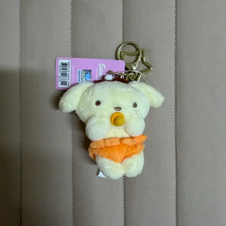 [BUNJANG] Sanrio Pompompurin "Jjokjjoki" Doll Keychain / 산리오 폼폼푸린 쪽쪽이 인형 키링