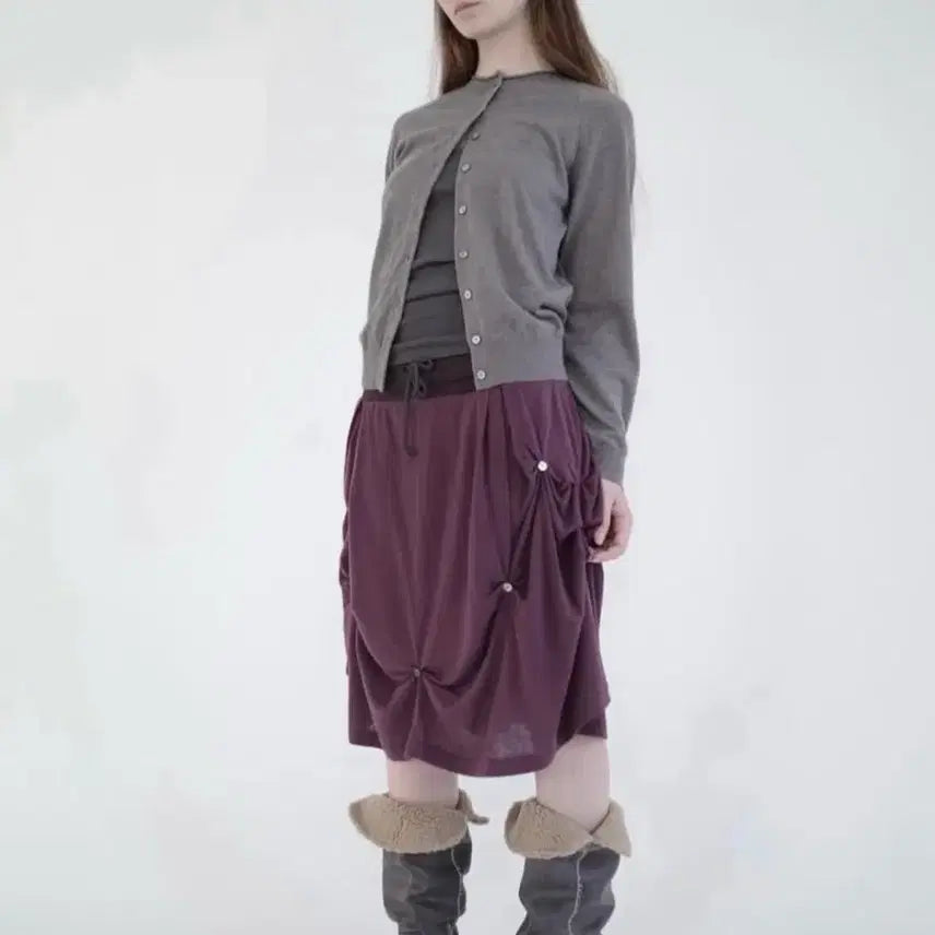 [BUNJANG] Sancoopa Fuela Drape Wool Skirt / 산코파 퓨엘라 drape wool skirt