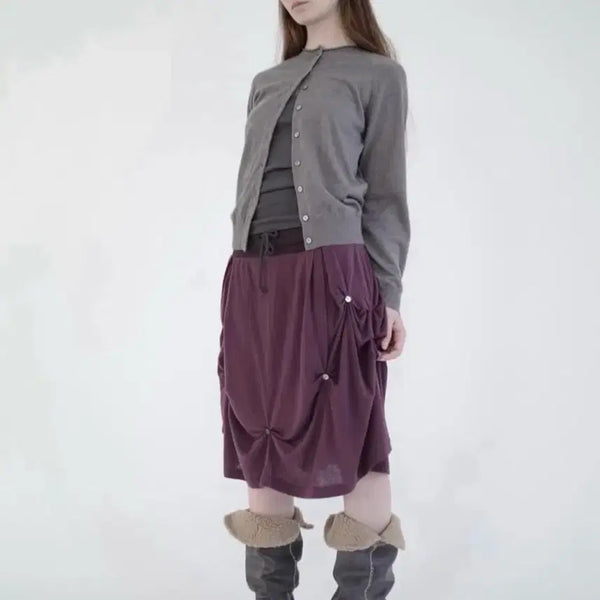[BUNJANG] Sancoopa Fuela Drape Wool Skirt / 산코파 퓨엘라 drape wool skirt