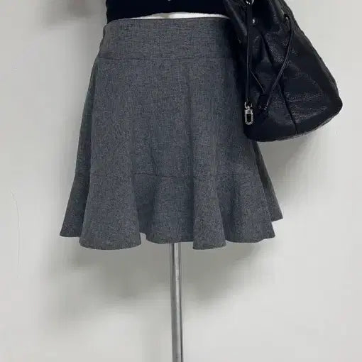 [BUNJANG] Grey Flare Midi Skirt / 플레어 스커트 그레이