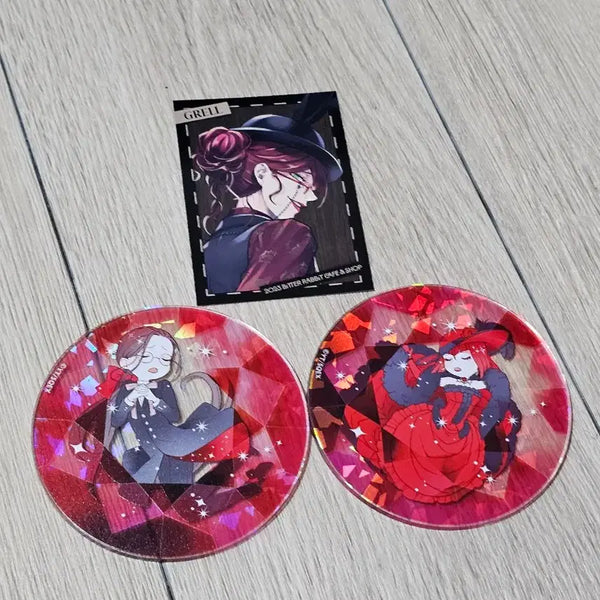 [BUNJANG] Black Butler Gretel Mad Madame Red Set & Gretel Black Label Special Card / 흑집사 아크릴코스터 그렐 마담레드 세트&그렐 블랙라벨 특전카드