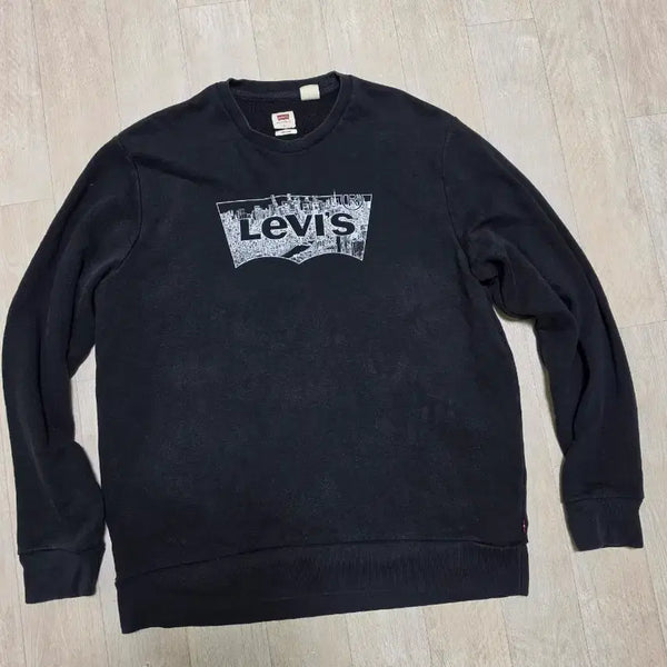 [BUNJANG] Levi's Fleece Sweatshirt Black / 리바이스 맨투맨 기모 블랙
