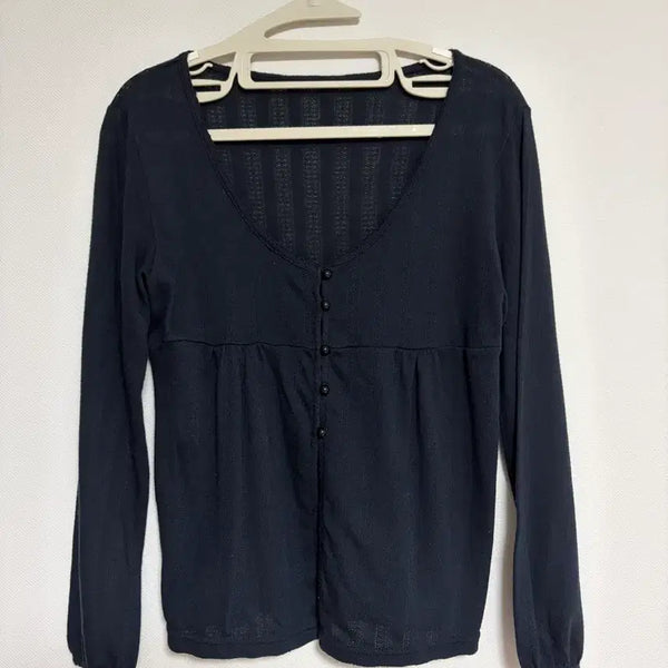 [BUNJANG] Kamome Sangjo Navy Summer Blouse / 카모메산장 네이비 여름 블라우스