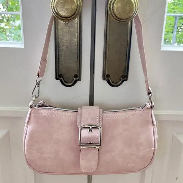 [BUNJANG] Women's Pink Buckle Shoulder Bag / 여성 숄더백 핑크색 버클(새상품)