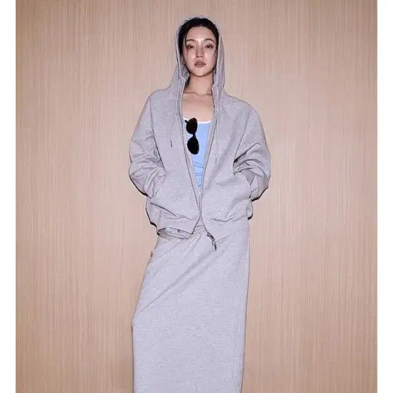 [BUNJANG] Poneck Sweat Maxi Long Skirt Grey / 포네크 스웨트 맥시 롱 스커트 그레이 새것
