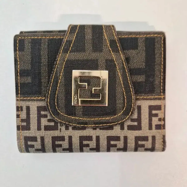 [BUNJANG] Fendi Juma Bi-fold Wallet Brown Authentic / 펜디 쥬마 2단 지갑 브라운 정품