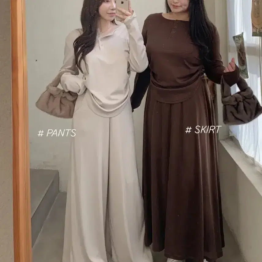 [BUNJANG] Flatter Brandy Wide Pants Beige / 새상품 플랫퍼 브랜디 와이드 팬츠 베이지