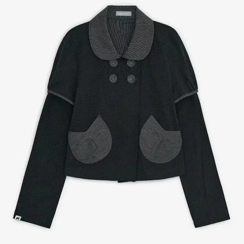 [BUNJANG] Hug Your Skin Detachable Round Jacket (Black) / 허그유어스킨 디테쳐블 라운드 자켓 (블랙)