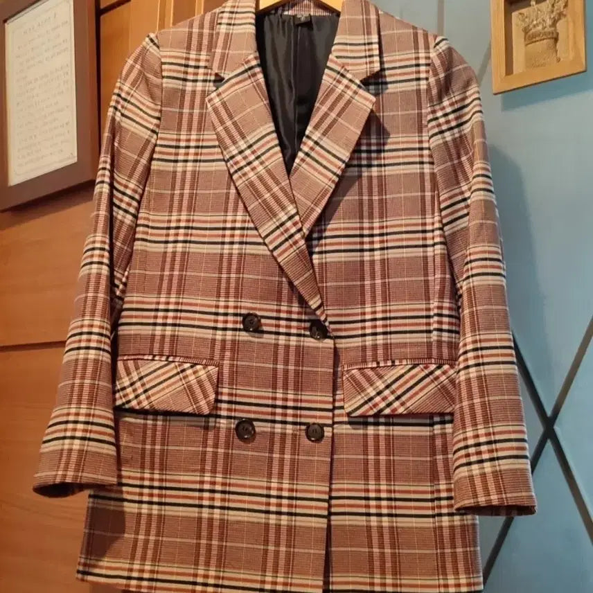 [BUNJANG] Browns Check Double-Button Jacket / Browns check JK