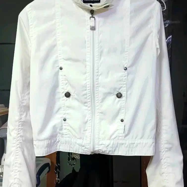 [BUNJANG] Calvin Klein Jeans White Zip-Up Jacket Windbreaker / 캘빈클라인진스 화이트 집업 자켓 (바람막이