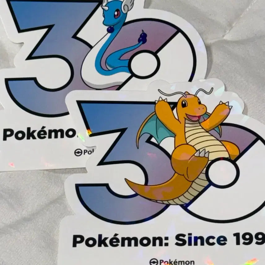 [BUNJANG] Pokemon 30th Anniversary Sticker Set Dragonite & Dragonair Bundle / 포켓몬스터 포켓몬 30주년 스티커 신뇽 망나뇽 일괄