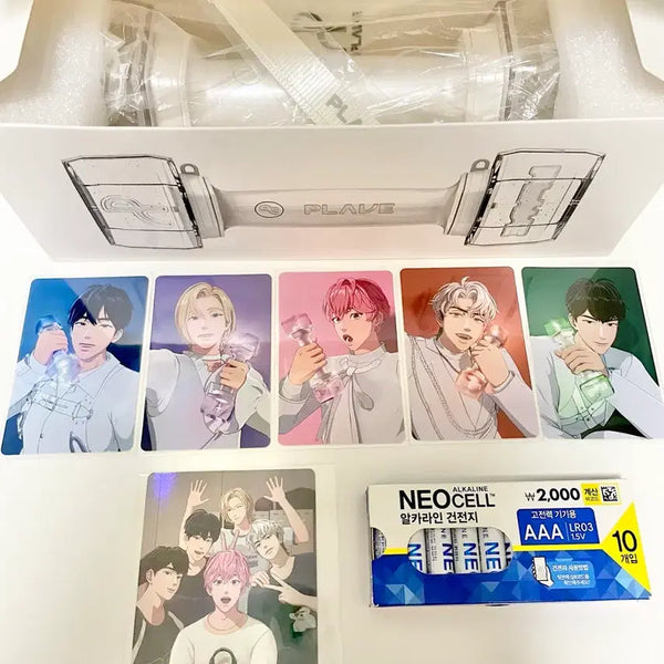 [BUNJANG] PLAVE Support Rod Full Box Bundle Set with Support Rod Bag Big Photocard and Batteries / 플레이브 응원봉 아뵹 풀박스 + 응원봉 가방 빅포카 + 건전지