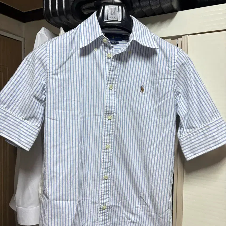 [BUNJANG] Polo Ralph Lauren Women's Striped Short Sleeve Shirt / 폴로 여자 스트라이프 반팔셔츠