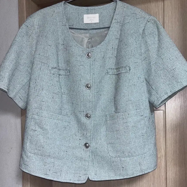 [BUNJANG] Gongoomon Mint Tweed Jacket / 공구우먼 빅사이즈 트위드 자켓 - 민트