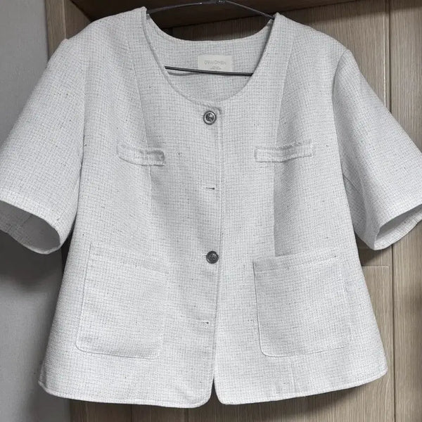 [BUNJANG] Gongoomun Tweed Jacket White / 공구우먼 빅사이즈 트위드 자켓 - 화이트