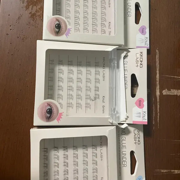 [BUNJANG] ContiShe No-Glue Under Lash Set (6mm/7mm, 3 Types) / 꽁떼쉬 노글루 언더래쉬 6mm/7mm 3종