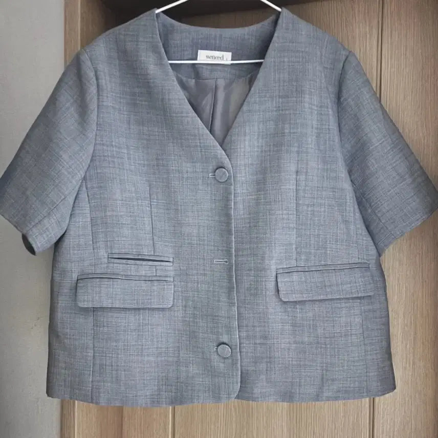 [BUNJANG] Gongoomun Loelang Tweed No-Collar Jacket / 공구우먼 빅사이즈 로엘랑 트위드 노카라 자켓