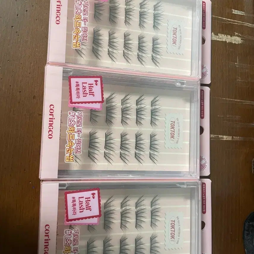 [BUNJANG] Coringco Toktokhara No-Glue Half Eyelashes / 코링코 톡톡하라 노글루 하프 속눈썹 레디 새상품