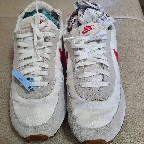 [BUNJANG] Nike Daybreak White Red Swoosh Sneakers 280 / 나이키 데이브레이크 흰색 레드 스우시280