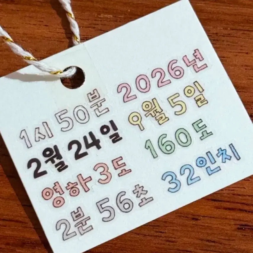 [BUNJANG] Bebeche Pastel Number Kiss Cut Sticker Set / 베베체 파스텔 숫자 키스컷 키스컷띵