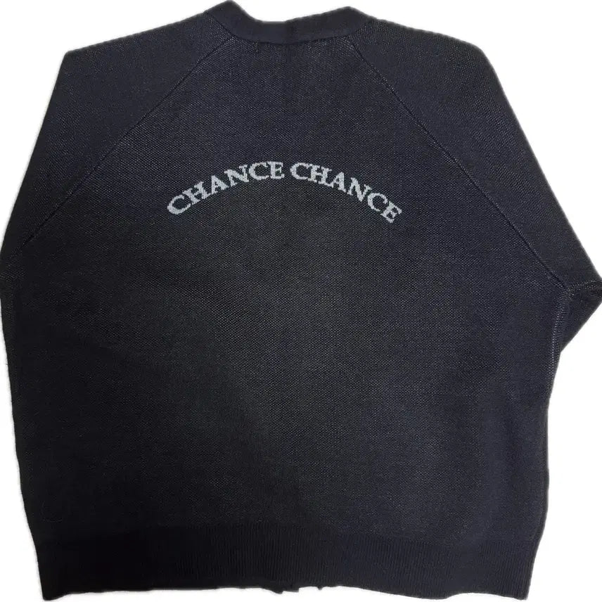[BUNJANG] Chance Chance Knit Sweater Cardigan Black / 찬스찬스 챈스챈스 니트 스웨터 가디건 블랙
