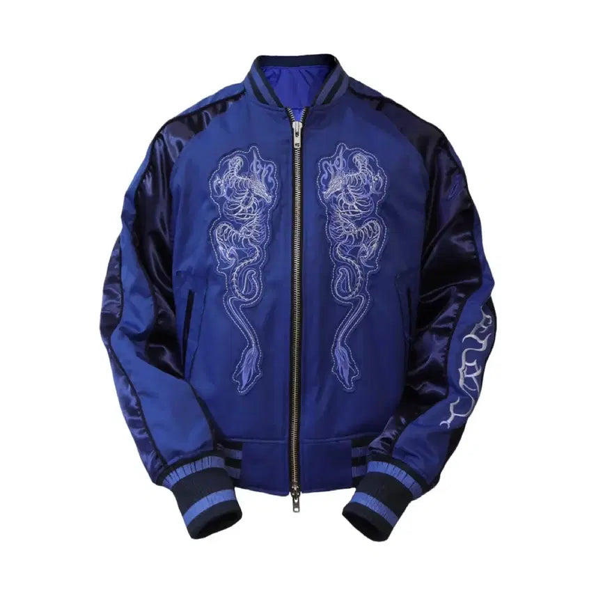 [BUNJANG] Surgery Sukajan Jacket Blue L / 써저리 surgery mir sukajan blue 자켓 L