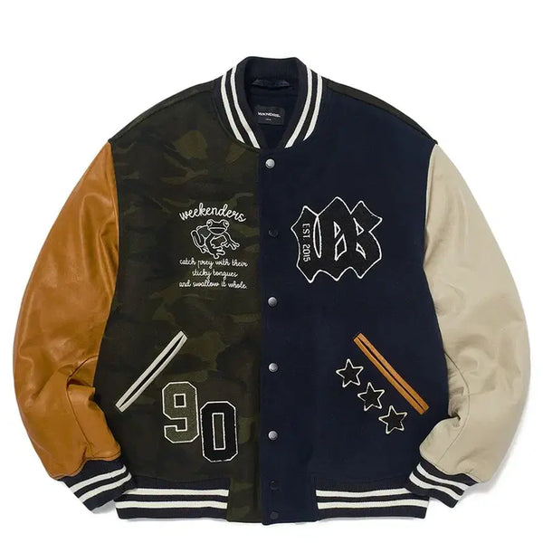 [BUNJANG] Weekenders Frog Stadium Varsity Jacket L / 위캔더스 프로그 스타디움 바시티 자켓 L