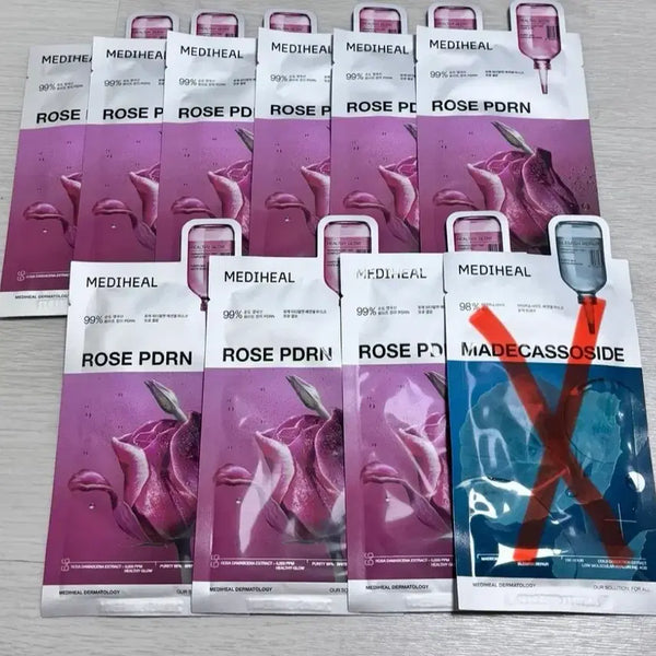 [BUNJANG] Mediheal Rosé PDRN Mask Pack (9 Sheets) / 메디힐 마스크팩 로제 PDRN 9매