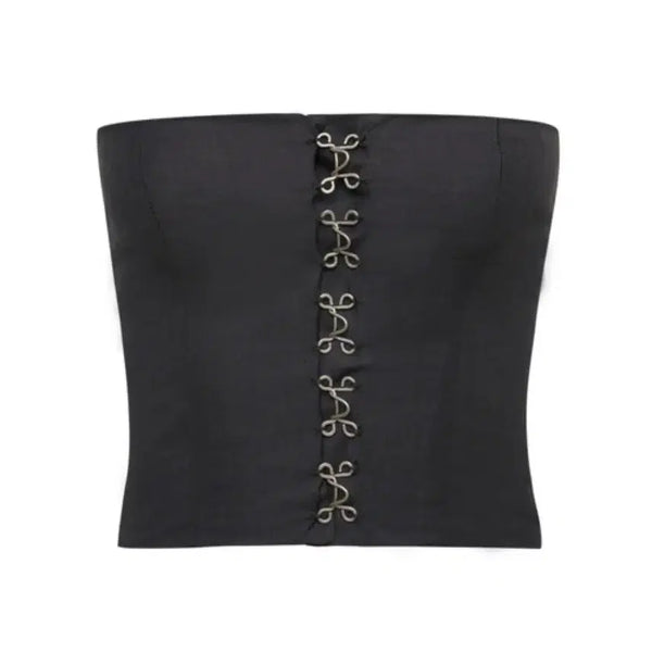 [BUNJANG] VENECY Lock Up Sleeveless Top - Charcoal Grey (S) / 벤에시 베네시 VENECY 락 업 탑 슬리브리스 그레이 차콜 S