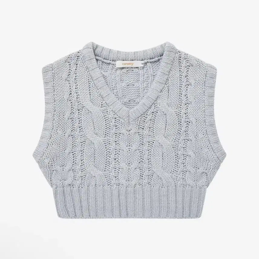 [BUNJANG] Curity Cable Knit Vest S / 큐리티 케이블 니트 조끼 베스트 S