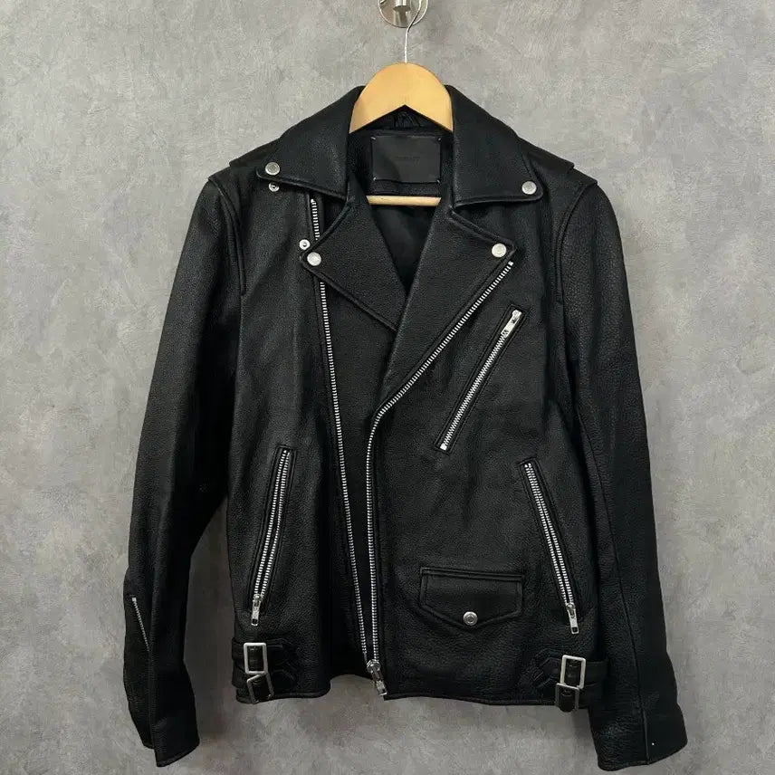 [BUNJANG] Vivastudio Black Leather Rider Jacket / 비바스튜디오 블랙 가죽 라이더 자켓 S