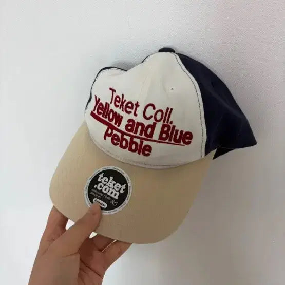 [BUNJANG] Tecket Yellow and Blue Pebble Ball Cap / 테켓 Yellow and Blue Pebble 볼캡