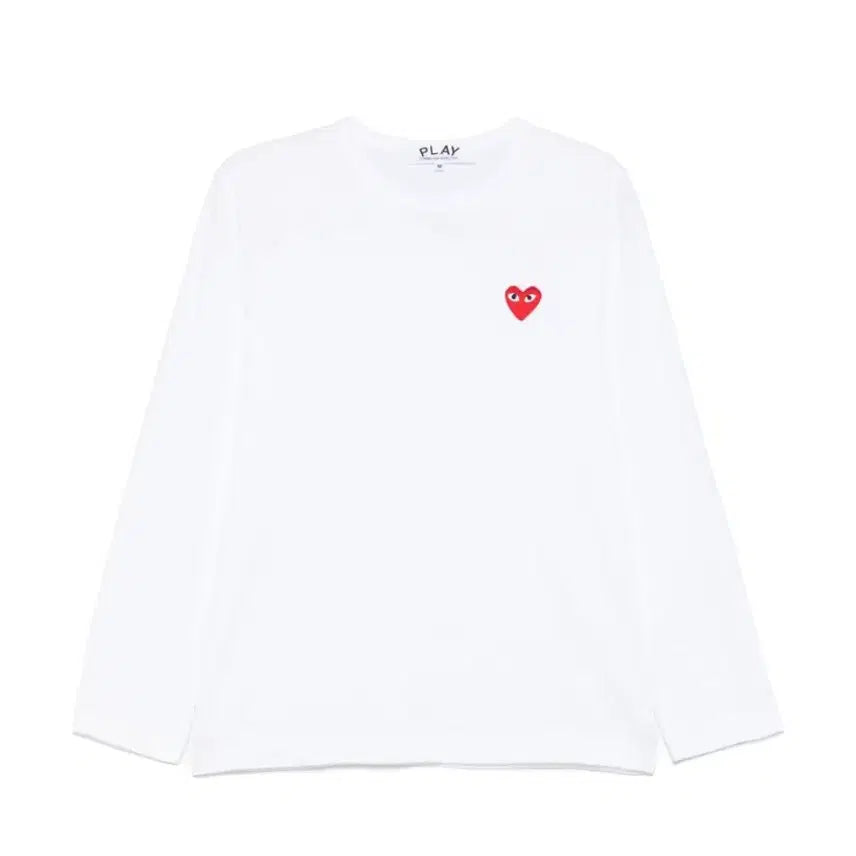 [BUNJANG] Comme des Garçons Play Long Sleeve White M / 꼼데가르송 플레이 롱슬리브 화이트