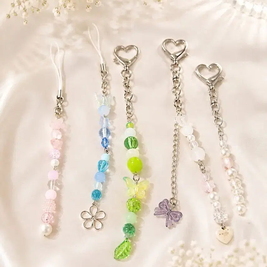 [BUNJANG] Handmade Beaded Phone Strap / 비즈 키링 핸드메이드 휴대폰 스트랩