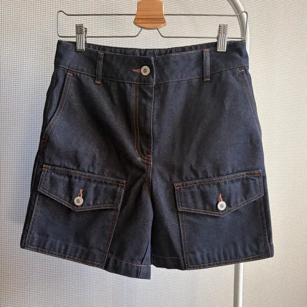 [BUNJANG] Lucky Chouette Denim Cargo Shorts / 럭키슈에뜨 데님 반바지