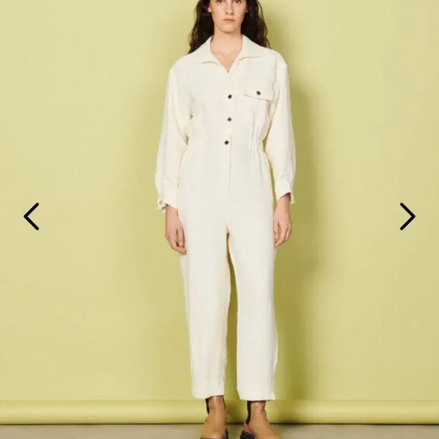 [BUNJANG] Sandro Ecru Jumpsuit Size 36 / 산드로 에크루 점프수트 36사이즈