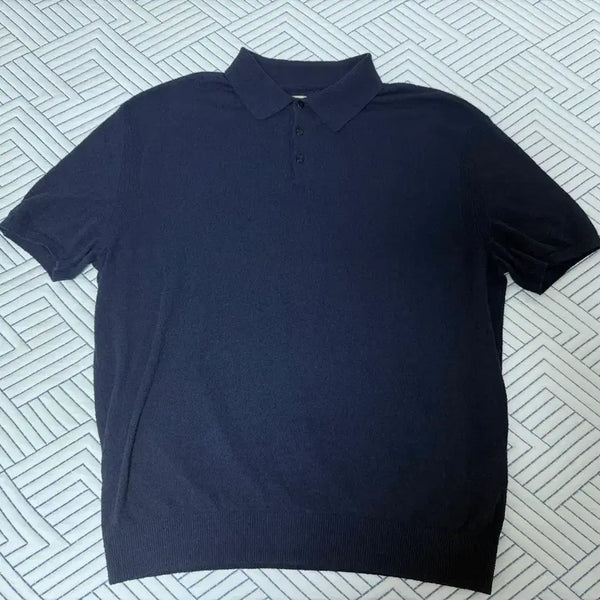 [BUNJANG] Pottery Boucle Polo Shirt Navy / [4] 포터리 부클 카라티 네이비