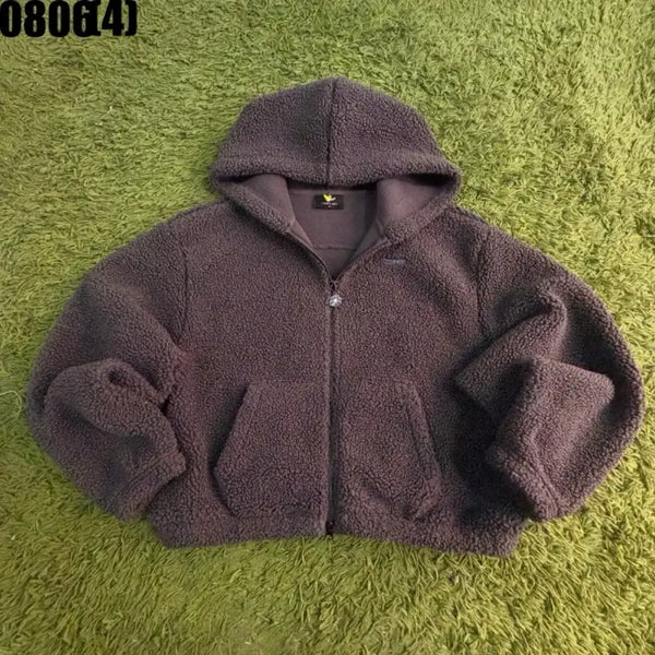[BUNJANG] Mark Gonzales Fleece Hooded Zip-Up Charcoal / 마크곤잘레스 플리스 후드 집업 챠콜 0806
