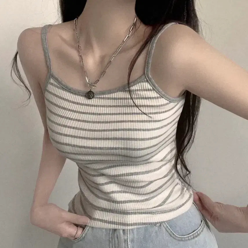 [BUNJANG] Ribbed Sleeveless Top / 골지 민소매