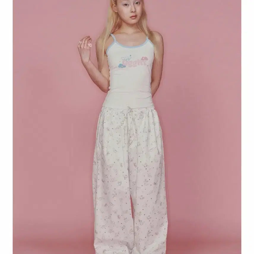 [BUNJANG] Okidoki Cinnamoroll Dormitory Pants Cream White L / 오끼뜨 시나모롤 도미토리 팬츠 크림화이트 L